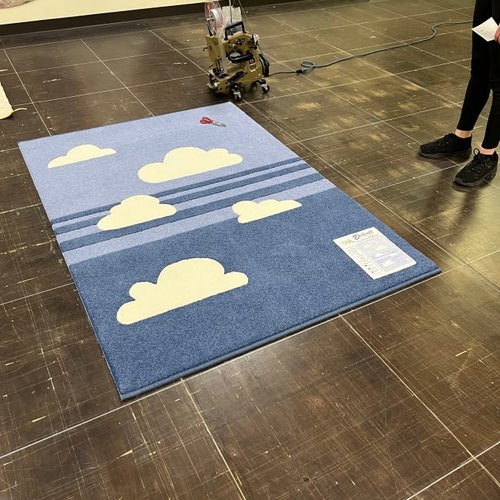 Bockrath Flooring custom blue sky rug