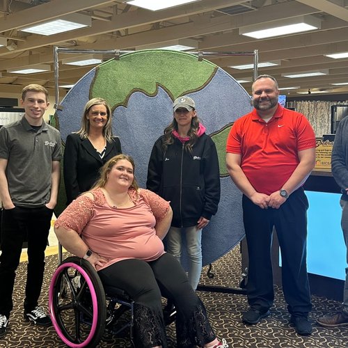 Bockrath Flooring team with 2024 Rug Design Contest Winner