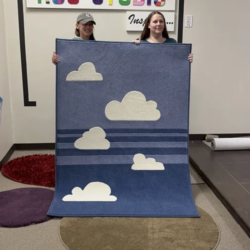 Bockrath Flooring team with 2023 Rug Design Contest Winner