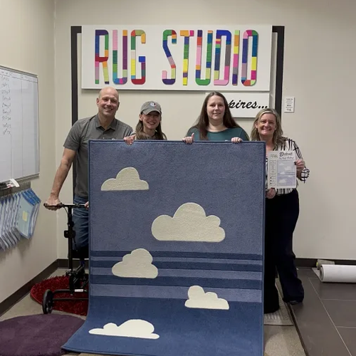 Bockrath Flooring team with 2023 Rug Design Contest Winner