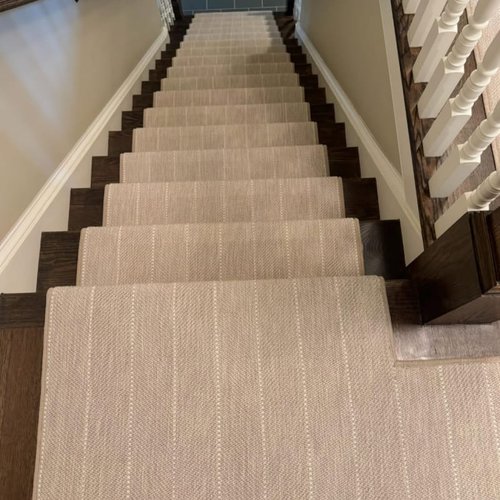 Classic carpet stairs in Dayton Ohio by Bockrath Flooring and Rugs
