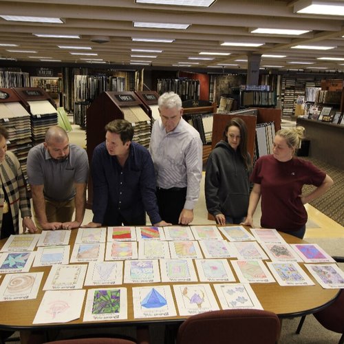 Custom rug contest sketches Dayton OH by Bockrath Flooring & Rugs
