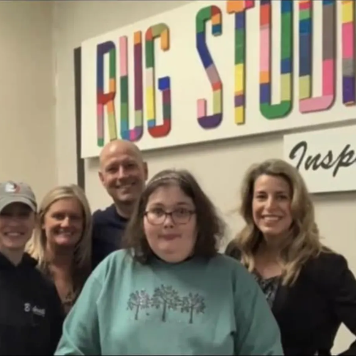 Bockrath Flooring team with 2022 Rug Design Contest Winner