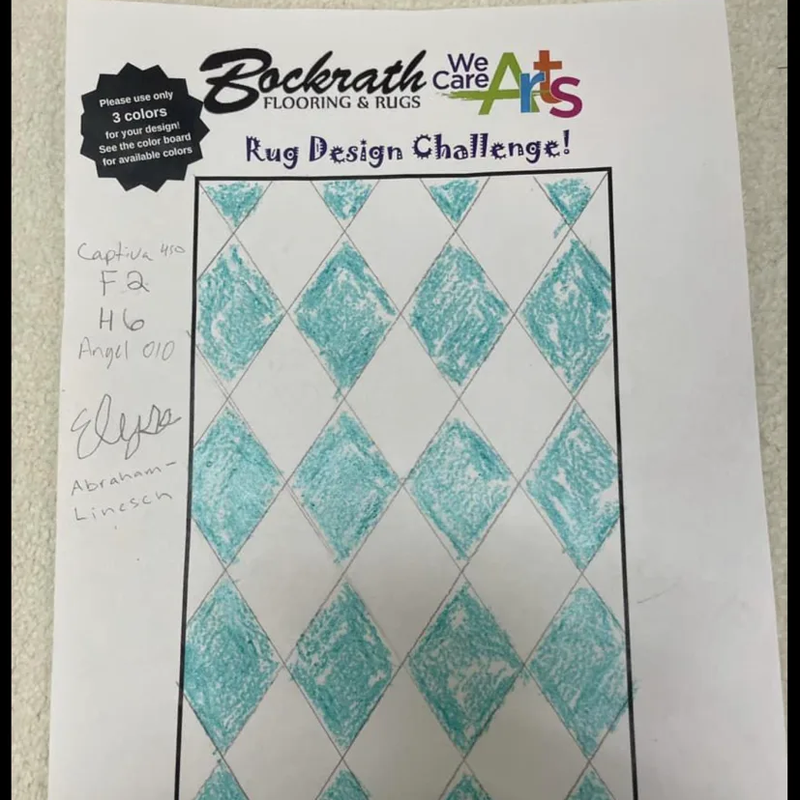 2022 Rug Contest Winner sketch in Dayton OH