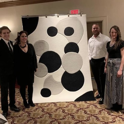 Bockrath Flooring team with 2020 Rug Design Contest Winner