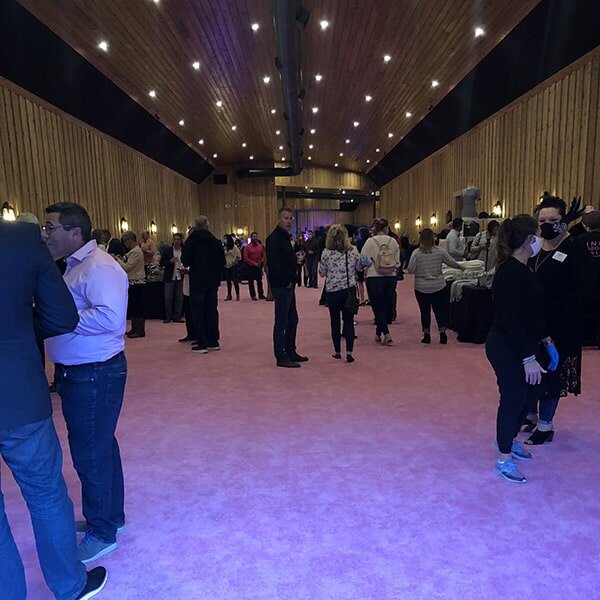 People gathered for a Pink Ribbon Girls event in Dayton OH