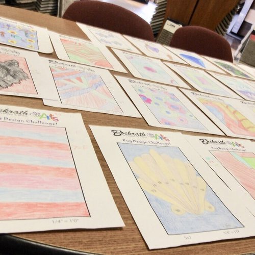 Custom rug contest sketches Dayton OH by Bockrath Flooring & Rugs