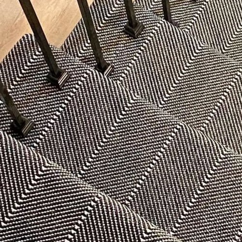 Striped carpet on stairs in Dayton OH