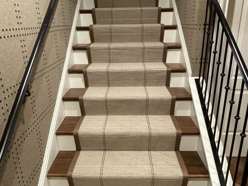 Custom stairs runner carpet by Bockrath Flooring and Rugs in Ohio