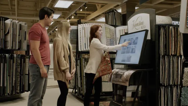 Shopping for custom area rugs at Bockrath Flooring & Rugs