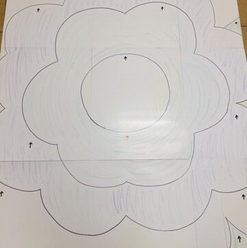 Flower shaped rug design in Dayton OH by Bockrath Flooring & Rugs