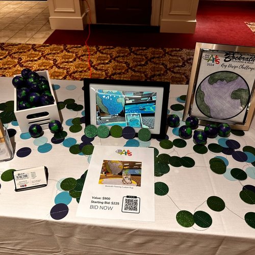 Gala table at Bockrath Flooring & Rugs booth