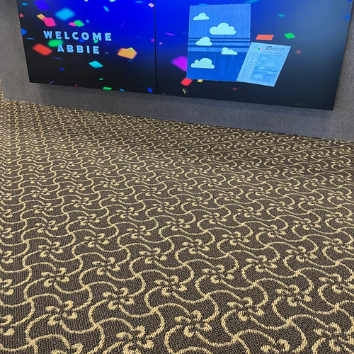 Welcome sign for 2023 Rug Design Contest Winner in Dayton OH