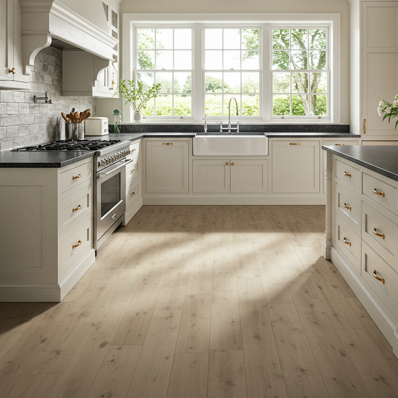 LVP Flooring in a traditional style kitchen
